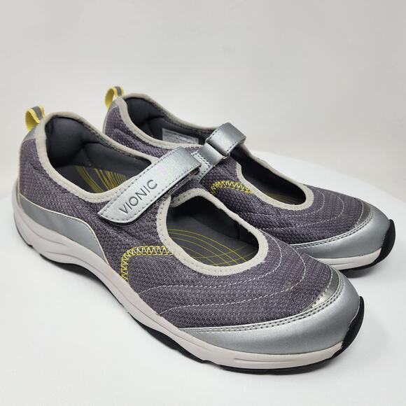 Vionic Sunset Mary Jane Sneakers Women 11 Silver Lavender Comfort Orthopedic - Picture 1 of 15